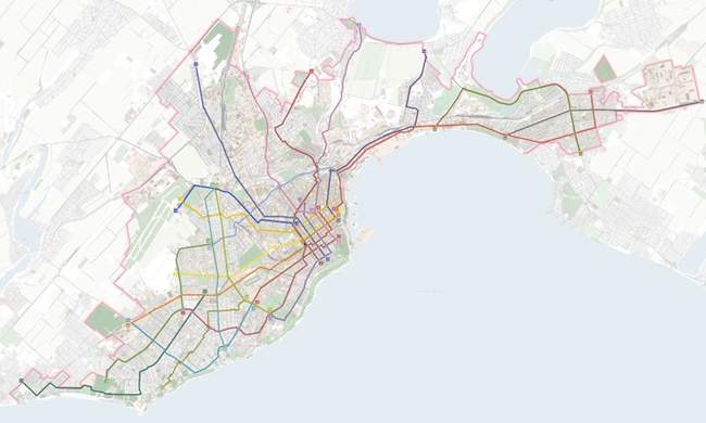 A map of city bicycle routes. PHOTO: Bike City consulting