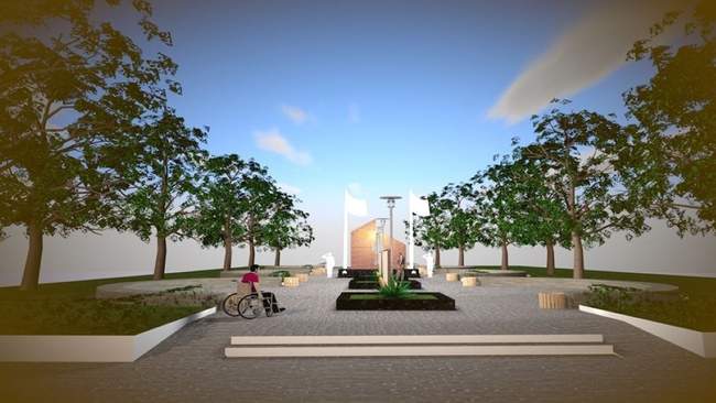 СКРИНШОТ: Эскиз Аллеи Славы в Первомайске