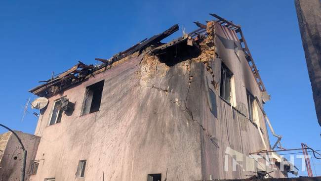 Постраждалий від атаки будинок на Одещиніі. ФОТО: Інтент