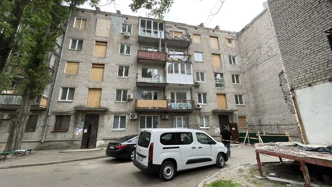Пошкоджений будинок. ФОТО: Суспільне Миколаїв