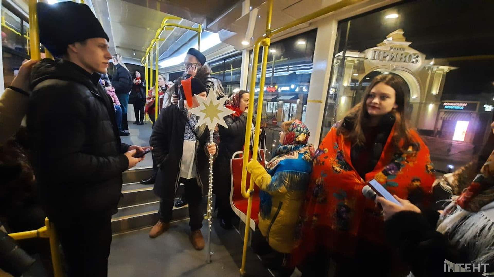Різдвяний парад трамваїв та електробусів в Одесі