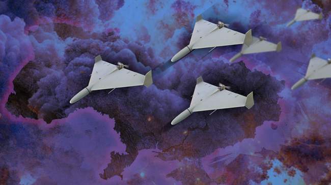 Атака беспилотников. Иллюстрация: armyinform.com.ua