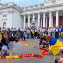 В центрі Одеси виклали свічками мапу України в пам'ять про загиблих героїв