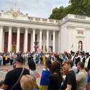 В центрі Одеси виклали свічками мапу України в пам'ять про загиблих героїв