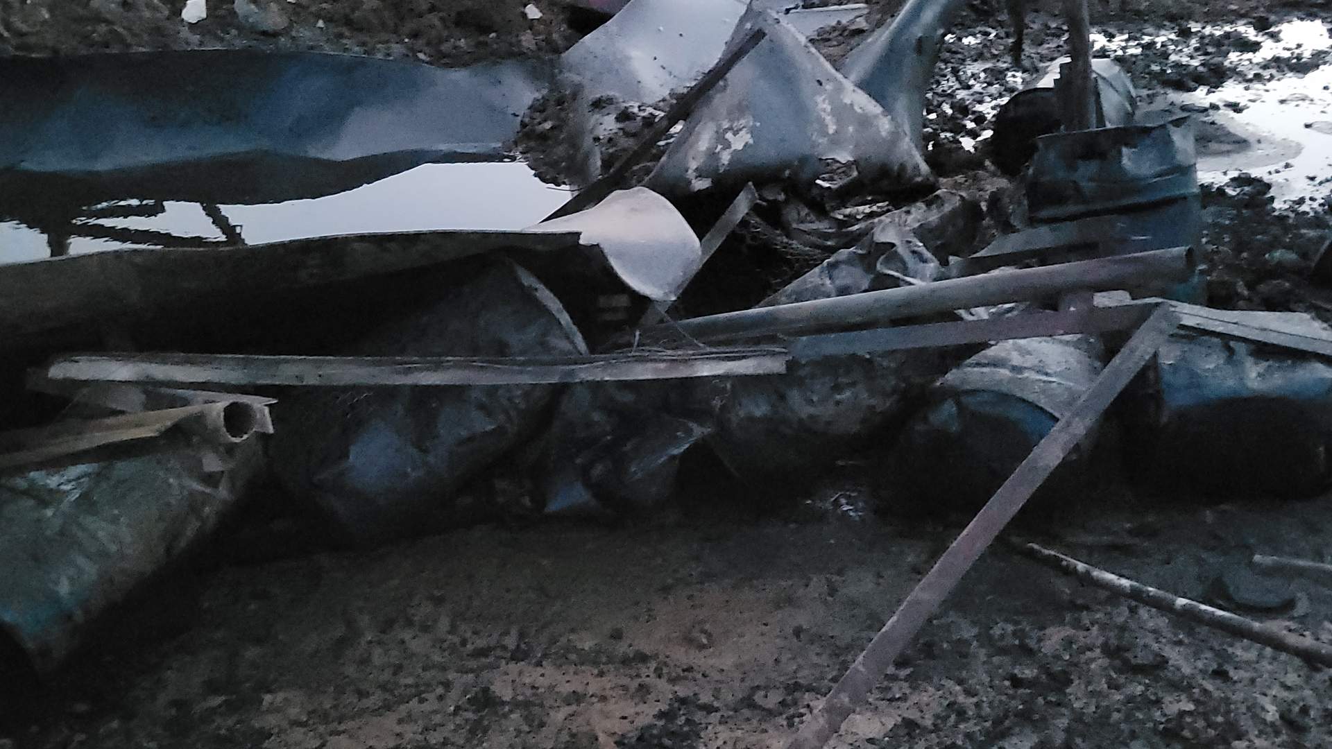 Наслідки ракетного удару по промисловому підприємству на Одещині