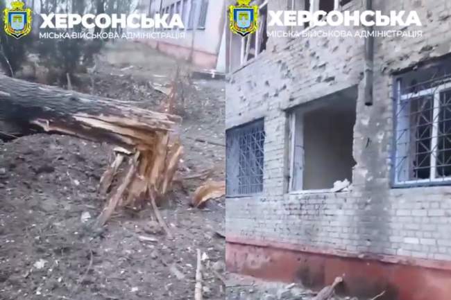 Двері розірвало, на подвір'ї утворились вирви: окупанти вдарили по школі в Херсоні
