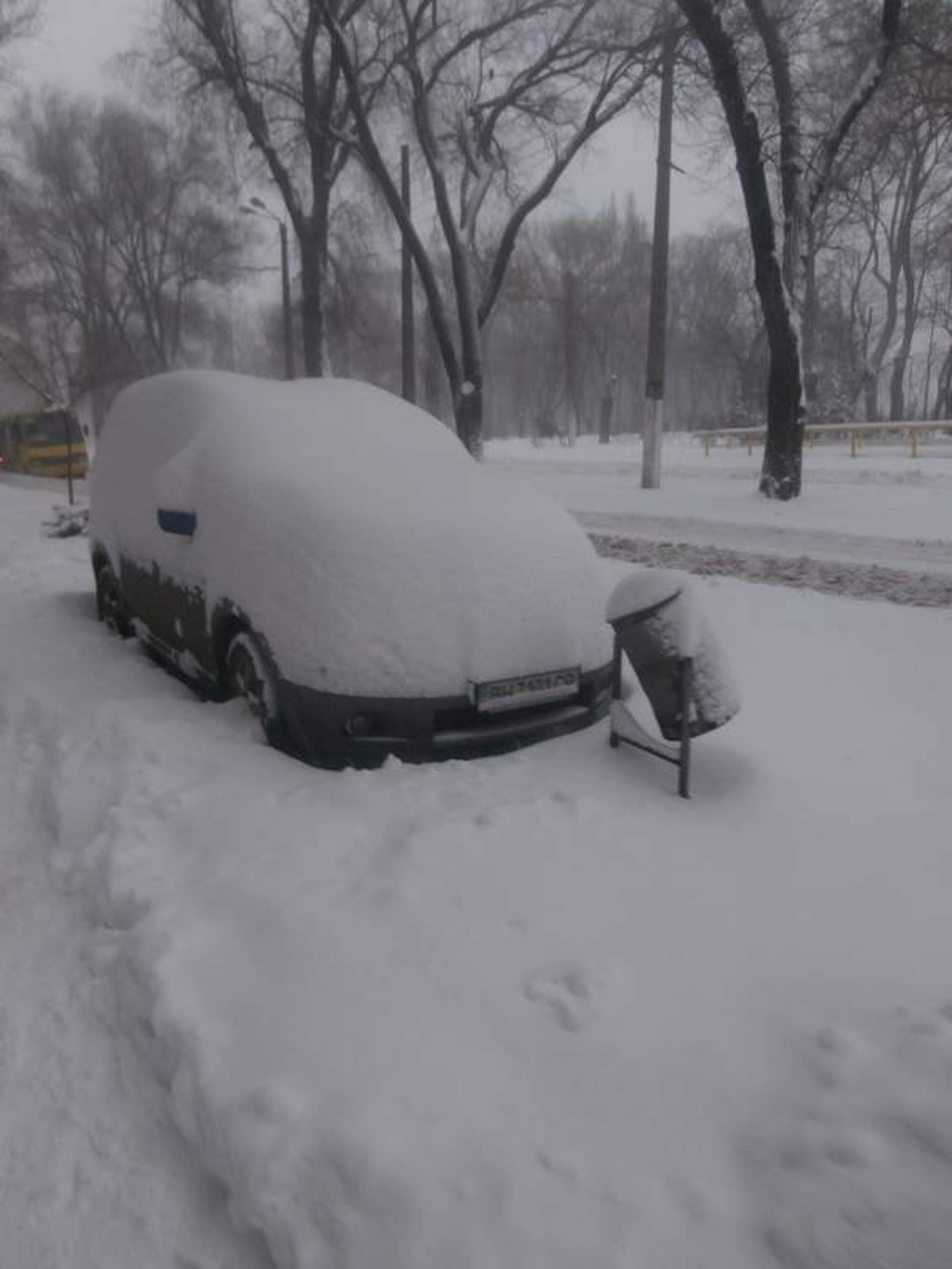 Снегопад в Одессе: январь 2016