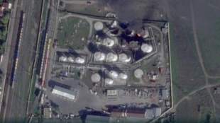 В оккупированном Крыму повторно попали в нефтебазу