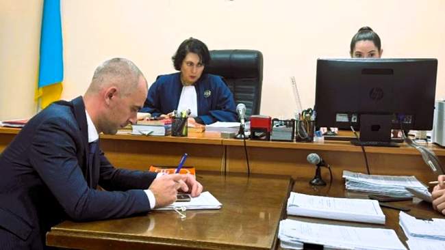 Засідання у справі ексвійськкома Євгена Борисова. ФОТО: suspilne.media