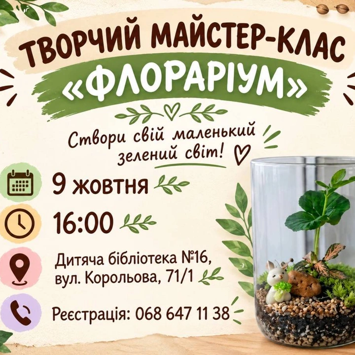 Майстер-клас «Флораріум»