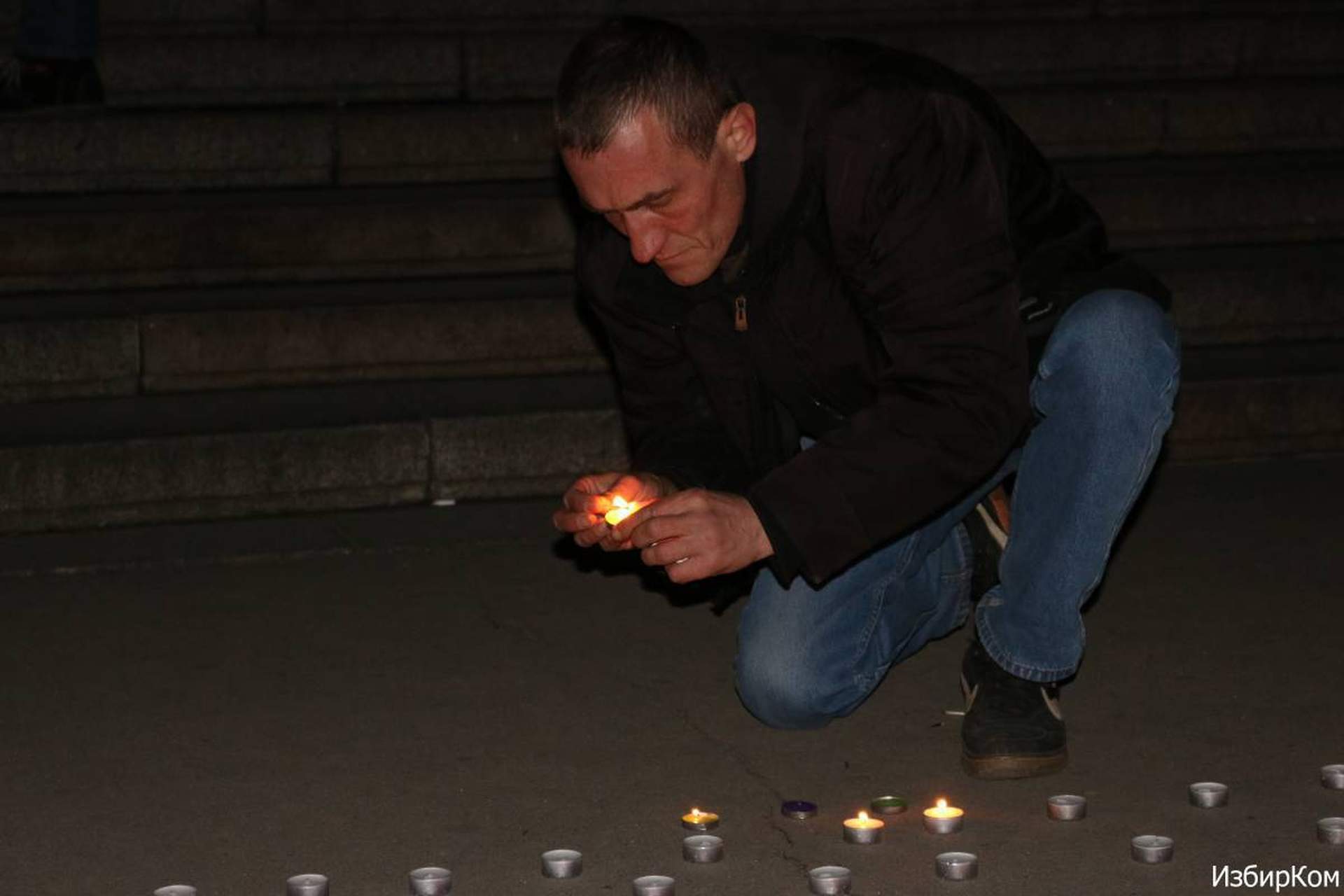 «Пылающая память одесситов» на Потемкинской лестнице