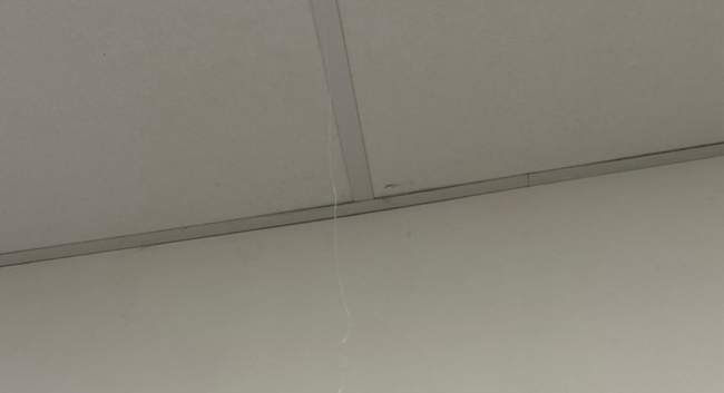 Потолок в укрытии. ФОТО: Елена Буйневич