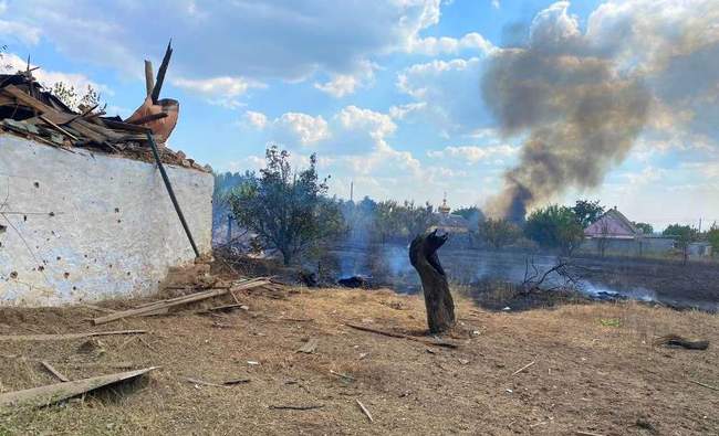 Наслідки обстрілів. Фото: поліція Херсонської області