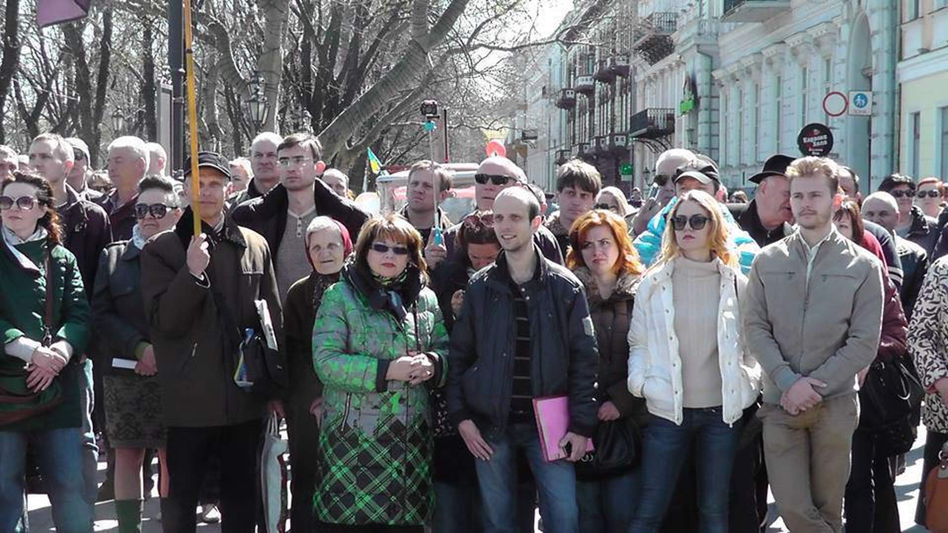 Акция протеста против Стоянова в Одессе