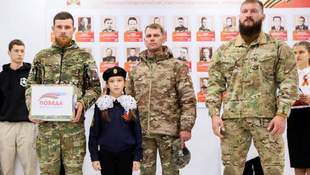 Ukrainian children forced to glorify Russian soldiers in Crimea