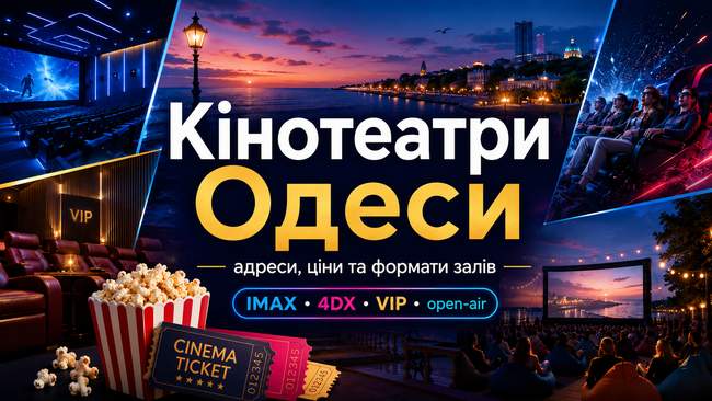 Кінотеатри Одеси: адреси, ціни та формати залів