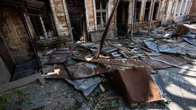 Shelling of Kherson city center on August 3. PHOTO: Oleksandr Andriushchenko