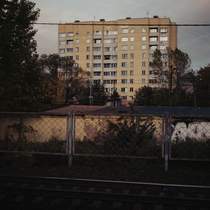 a destroyed high-rise building