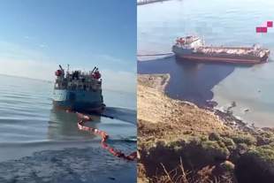 Новый выброс нефтепродуктов с танкера рф произошел в Черном море