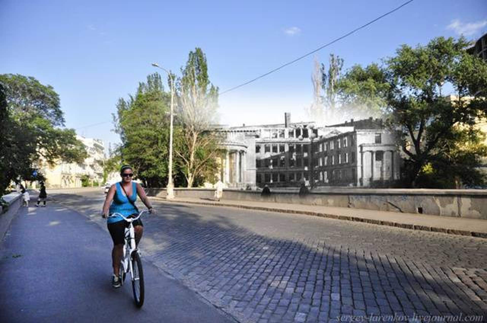 Одесса-1944 и современная Южная Пальмира на фотоколлажах