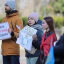 У другу річницю вторгнення одесити вийшли на 26 щосуботню акцію перед мерією