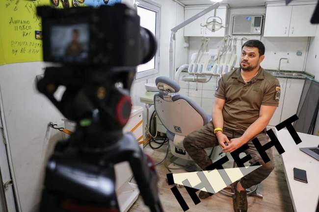 Oleksandr Kossey, co-founder of Zubaystran, in his mobile office. Photo:  Photo: Intent/Natalia Dovbysh