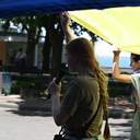 Родичі полонених розгорнули в Одесі 100-метровий прапор до Дня Конституції