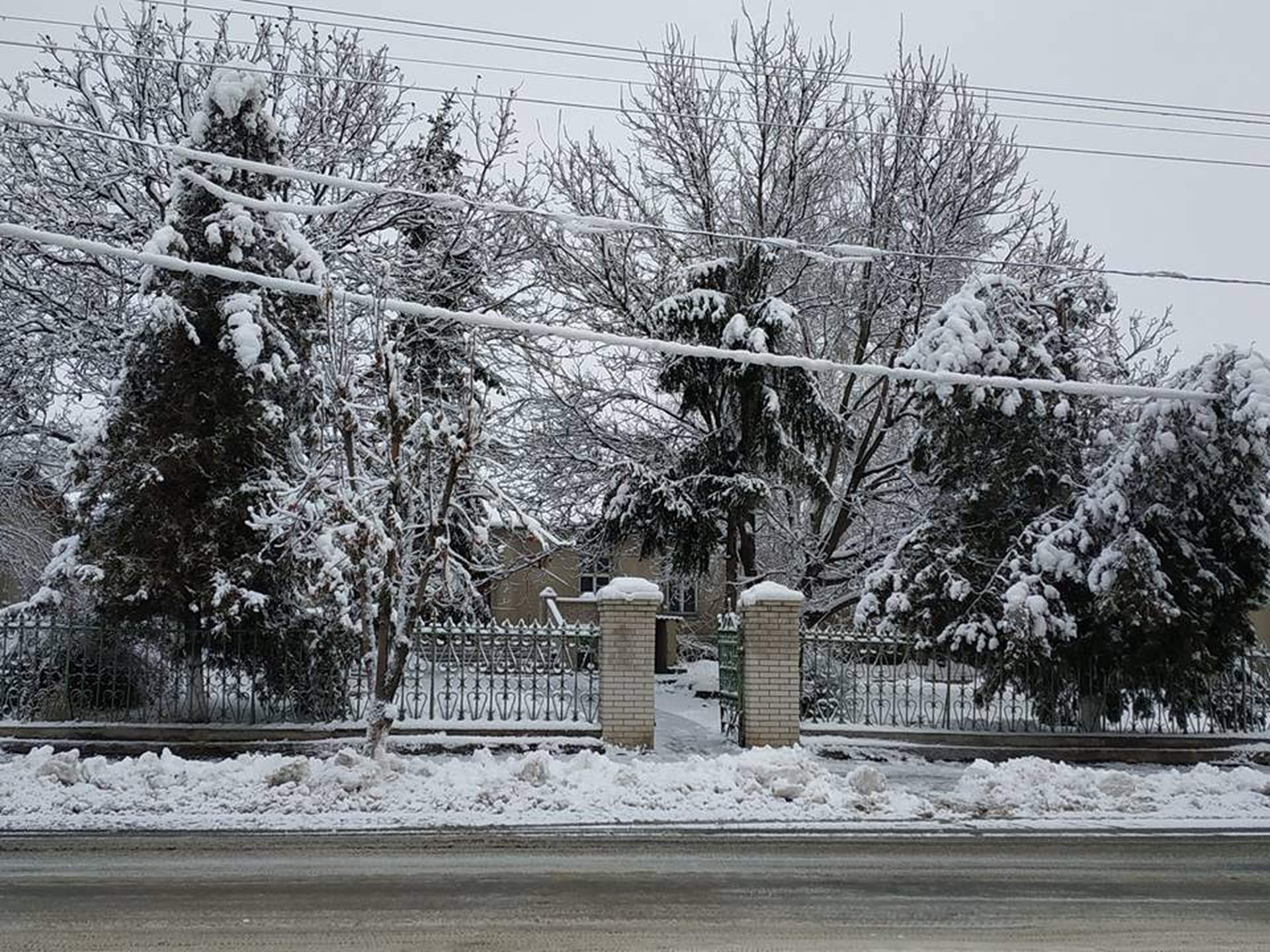 На север Одесской области пришла зима