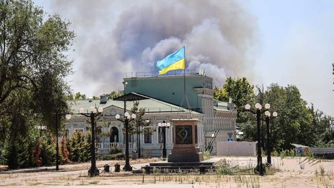 Fire in Kherson. PHOTO: suspilne.media