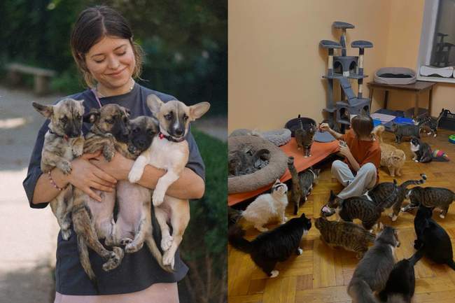 Volunteer sisters Sasha (left) and Lisa (right) Shostak. PHOTO courtesy of the interviewees