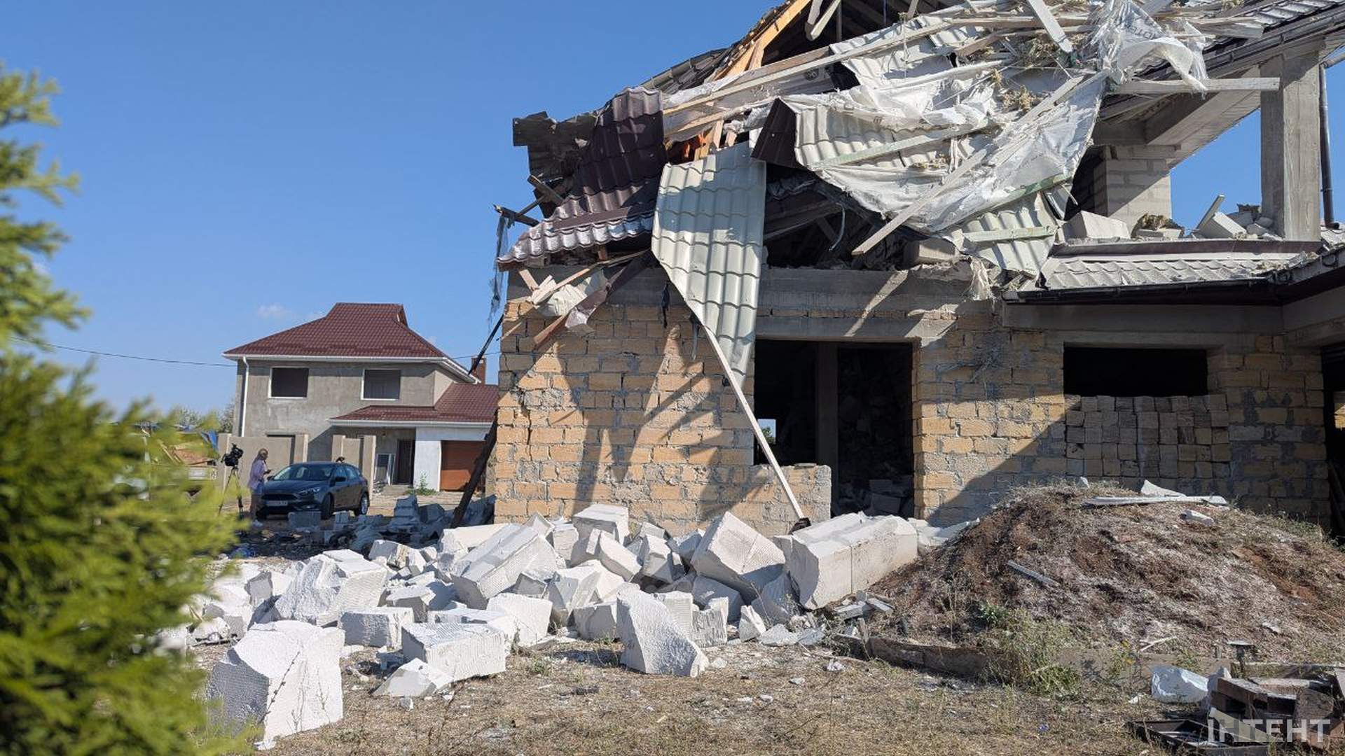 На Одещині пожежу після російської атаки гасили за допомогою потяга