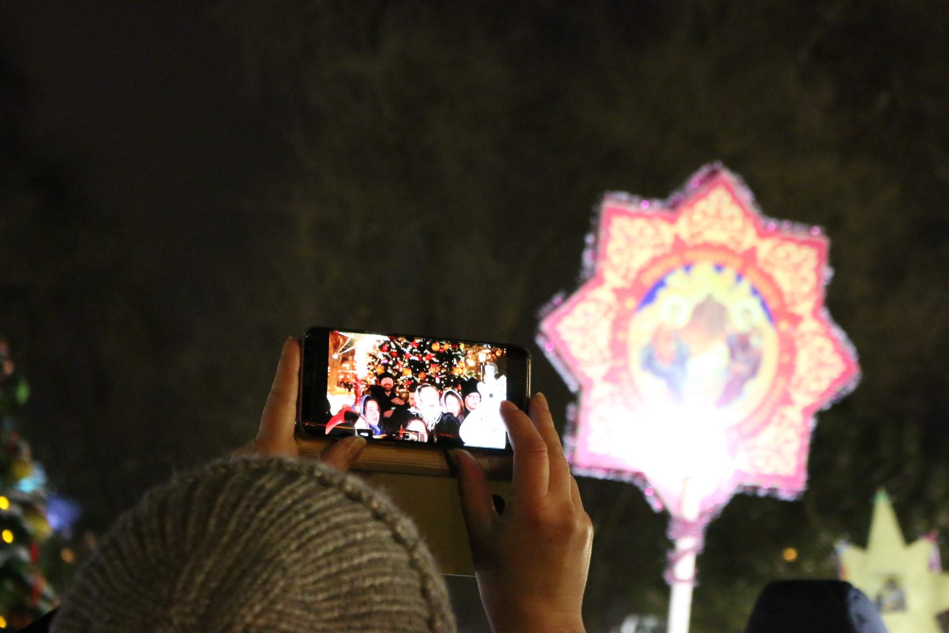 Рождественский парад трамваев в Одессе