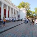 Протест під будівлею мерії через знесення друкарні Фесенка