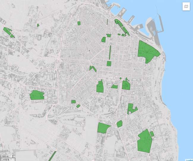 В Одессе заработала карта зеленых насаждений