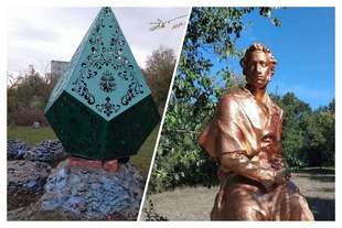 В Татарбунарах памятник Пушкину засыпали землёй вместо того, чтобы демонтировать его