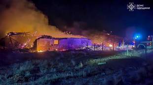 A farm warehouse burned down in Odesa region as a result of a Russian strike