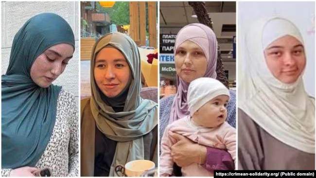 Detained Crimean women. COLLAGE: Crimean Solidarity