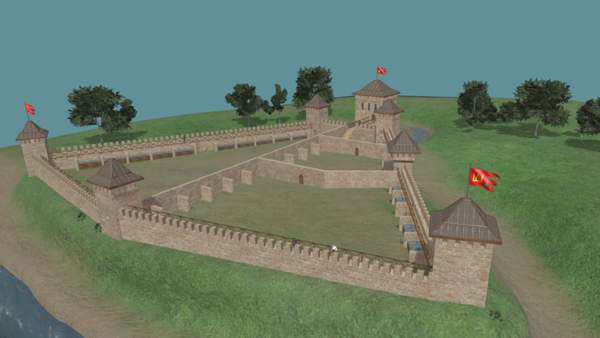 Graphic reconstruction of the fortress. Photo courtesy of the interviewee