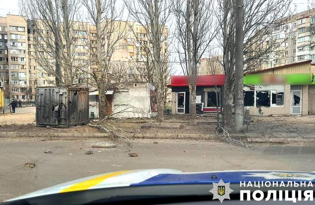 Наслідки обстрілу. Фото: поліція Херсонської області