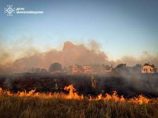 По Николаевской области бушевали пожары