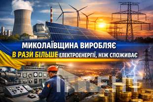 Mykolaiv region produces many times more electricity than it consumes