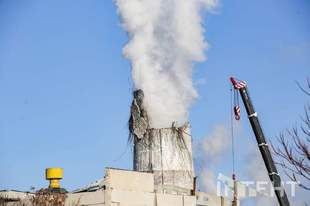 В Одесі реконструюють трубу котельної, що завалилася під час негоди