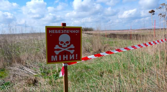 Розмінування полів. ФОТО: ДСНС