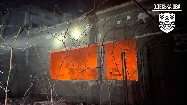 The aftermath of the attack in Odesa. PHOTO: Odesa OVA/Telegram