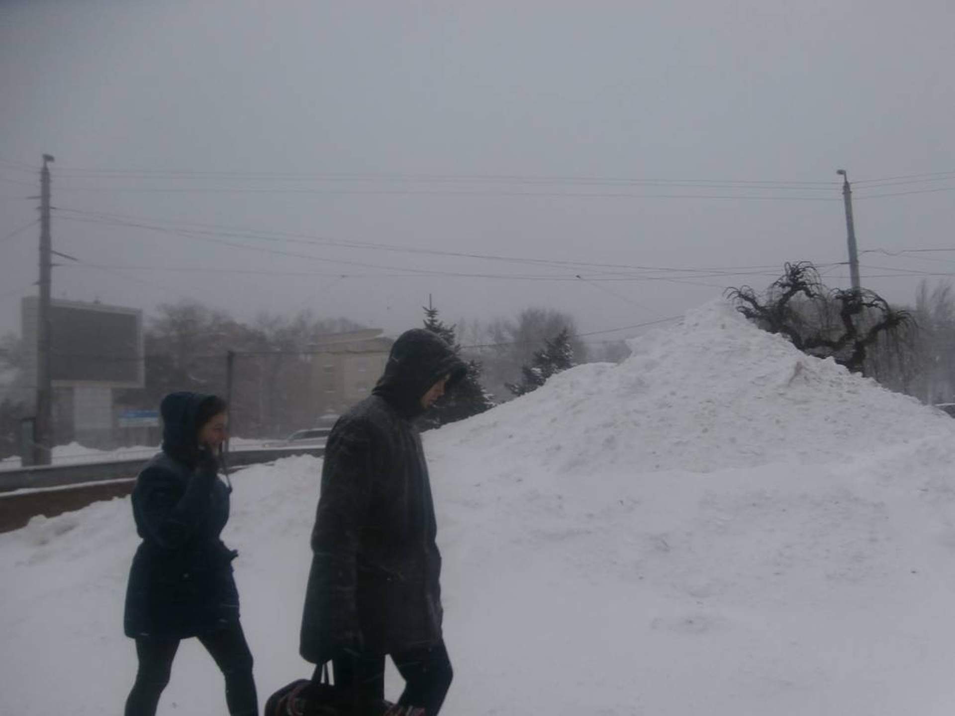 Снегопад в Одессе: январь 2016
