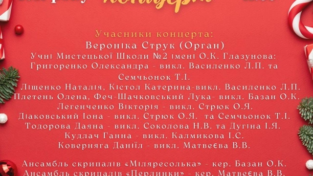 Благодійний Різдвяний концерт