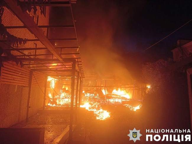 Consequences of the shelling. Photo: Kherson regional police