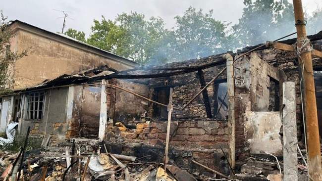 Наслідки обстрілу, Херсон. ФОТО: Національна поліція