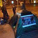 Перед дверью прокуратуры Одесской области сложили шины и повесили чучело