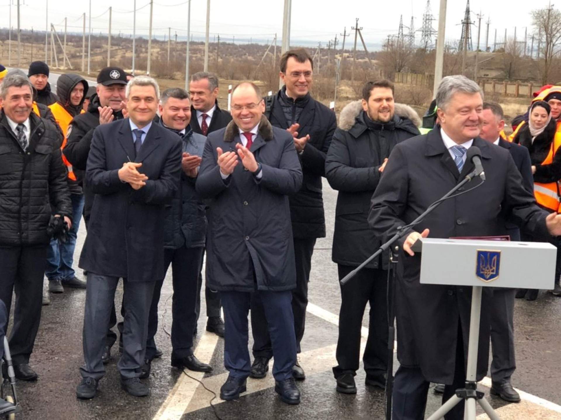 Открытие отремонтированной трассы «Одесса-Рени» при участии Петра Порошенко